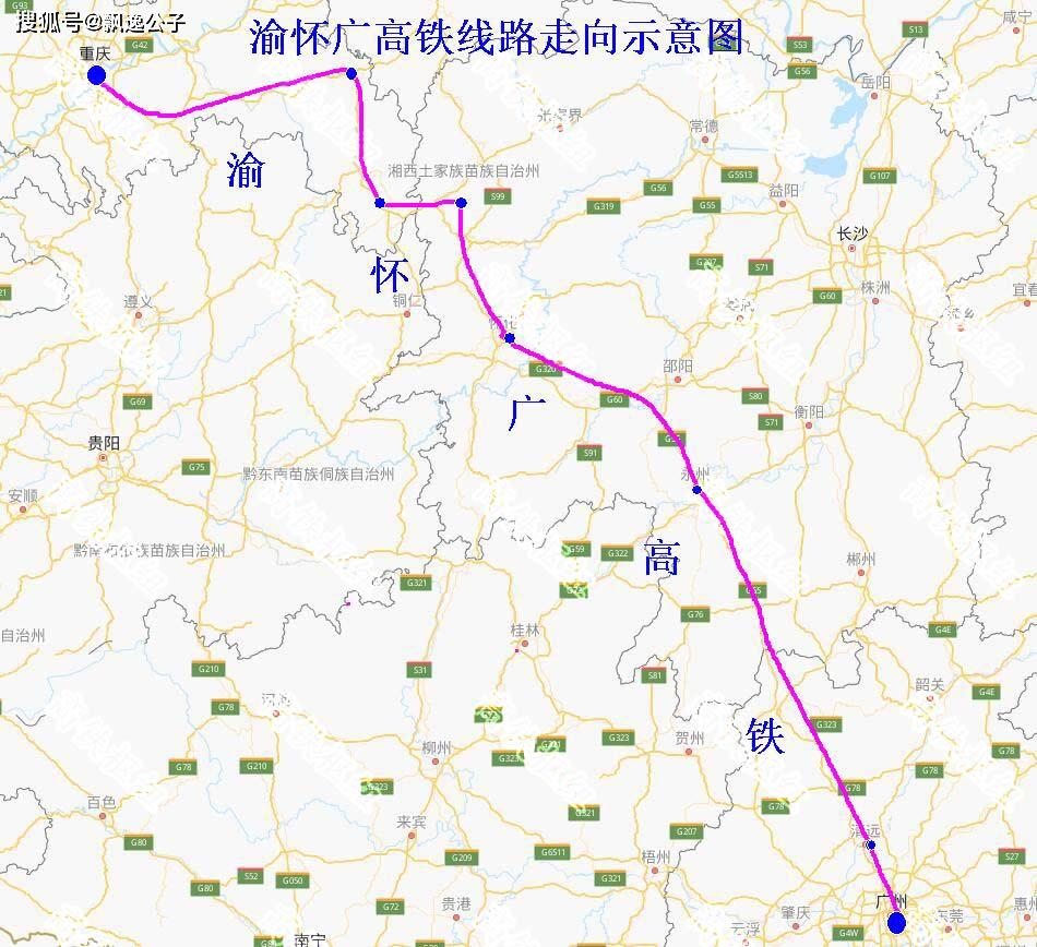 2020年南深高铁最新走向 南深高铁线路图及站点 广西乡镇二级公路规划