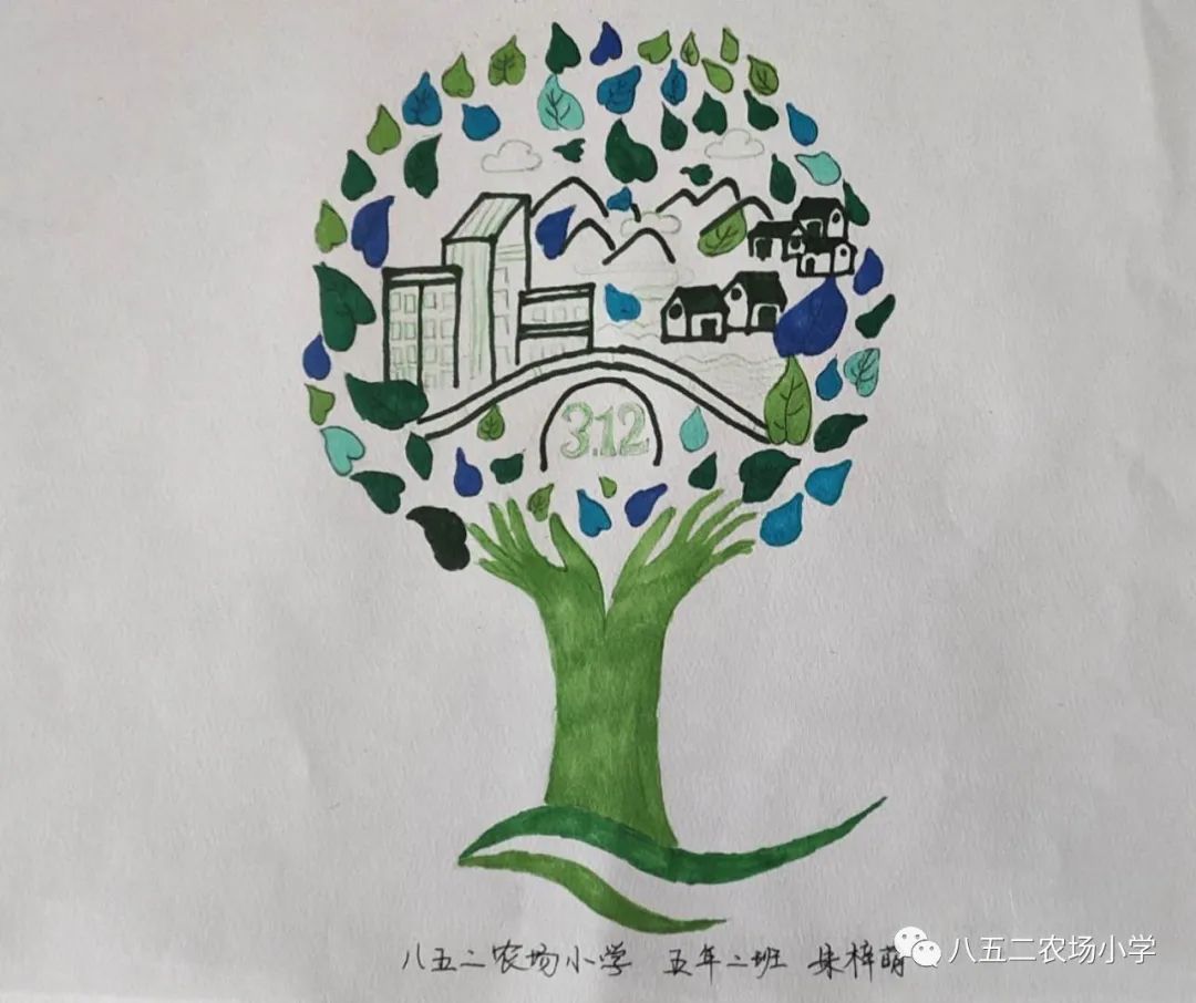 宣传了护绿普及性知识,要求小学生用手工制作,绘画等等形式向家人宣传