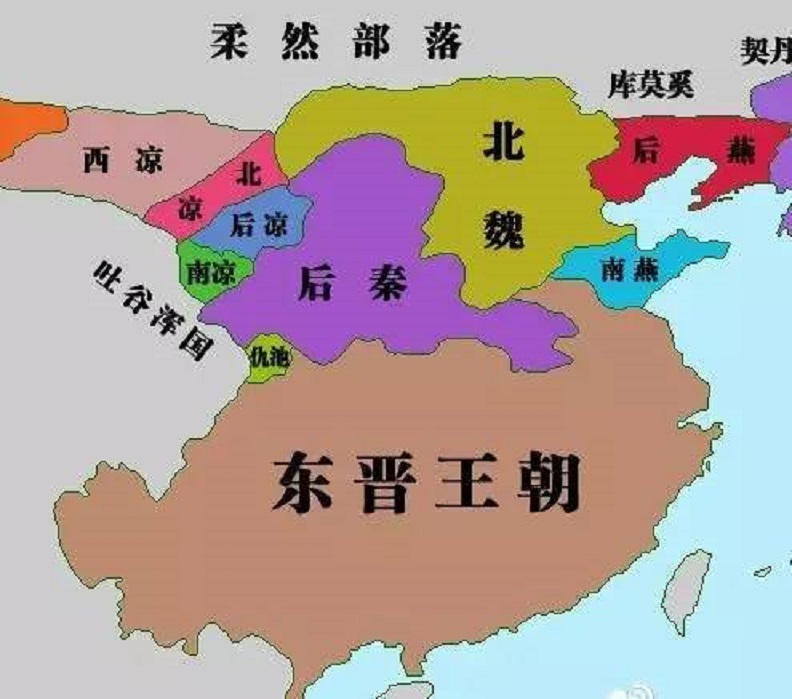 五胡十六国中的前凉后凉南凉西凉北凉究竟是什么关系