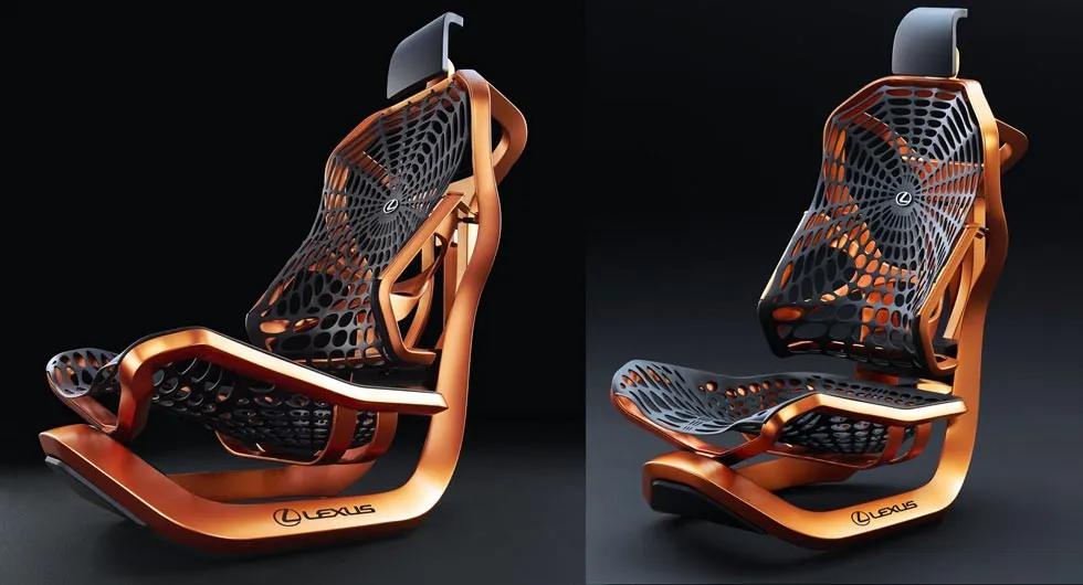 雷克萨斯kinetic seat concept轻量化概念座椅