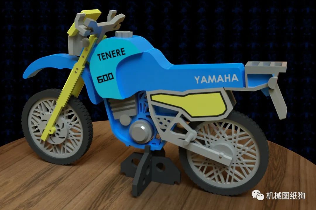 【其他车型】yamaha摩托车拼装模型3d图纸 多种格式