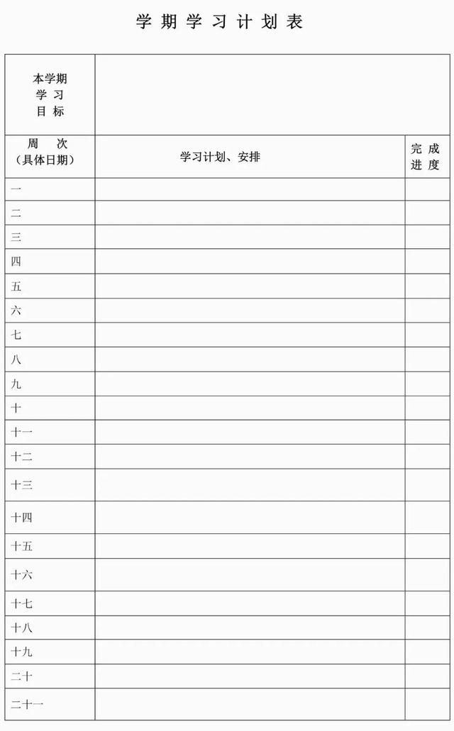 中高考拼的不是智商而是时间管理附各类计划表模板