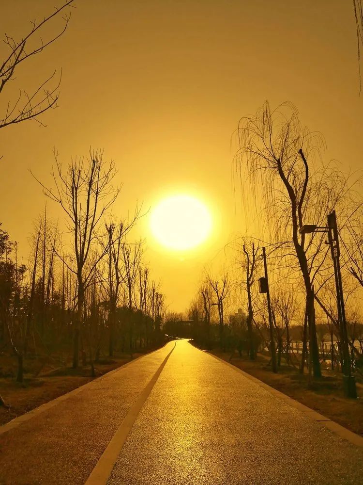 夕洒滨河时光留不住慢一点再慢一点