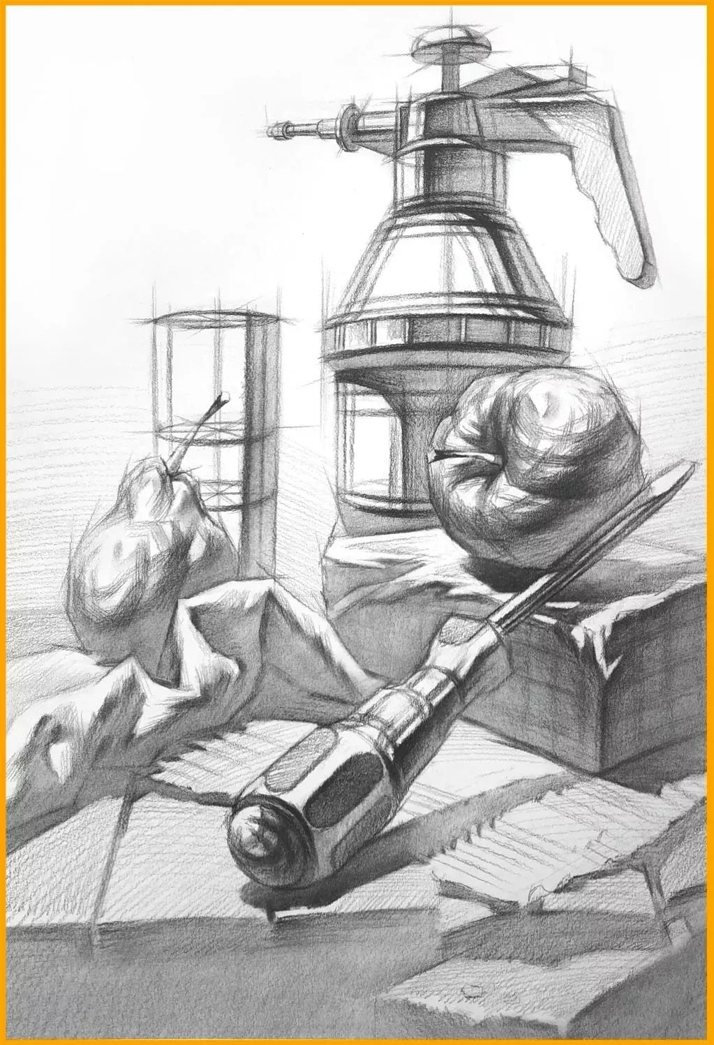 素描基础之构图形式解析,美术生一定要收藏