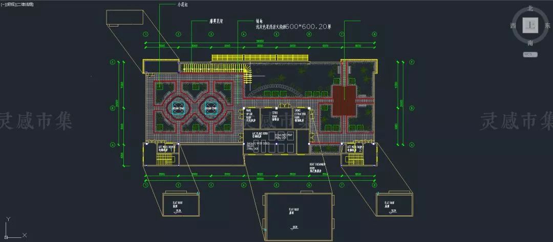 屋顶花园cad平面图