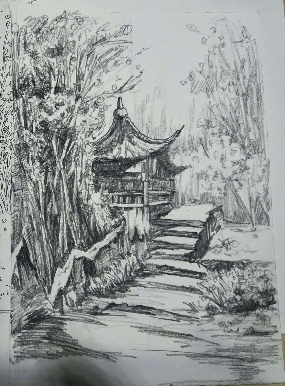 绘画《风景速写》                   