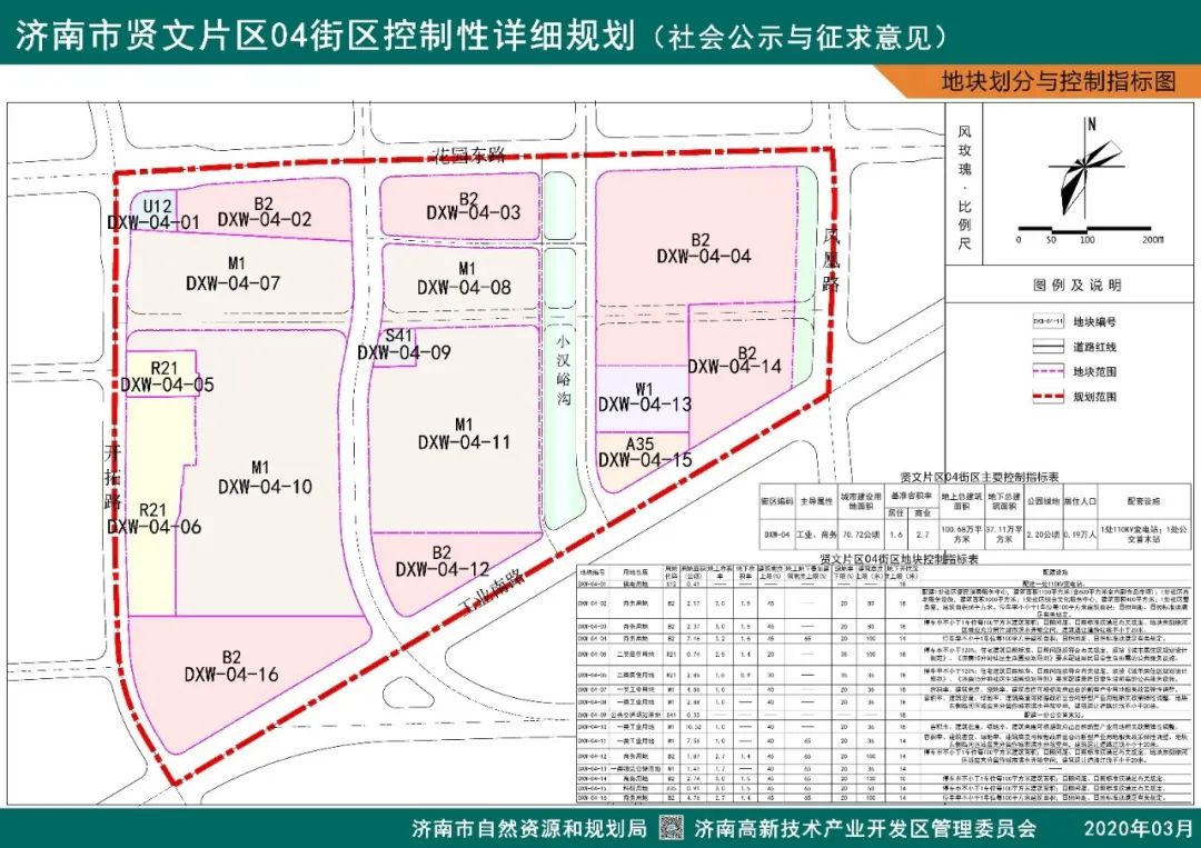 济南市贤文片区04街区规划公示建设规模百万平米