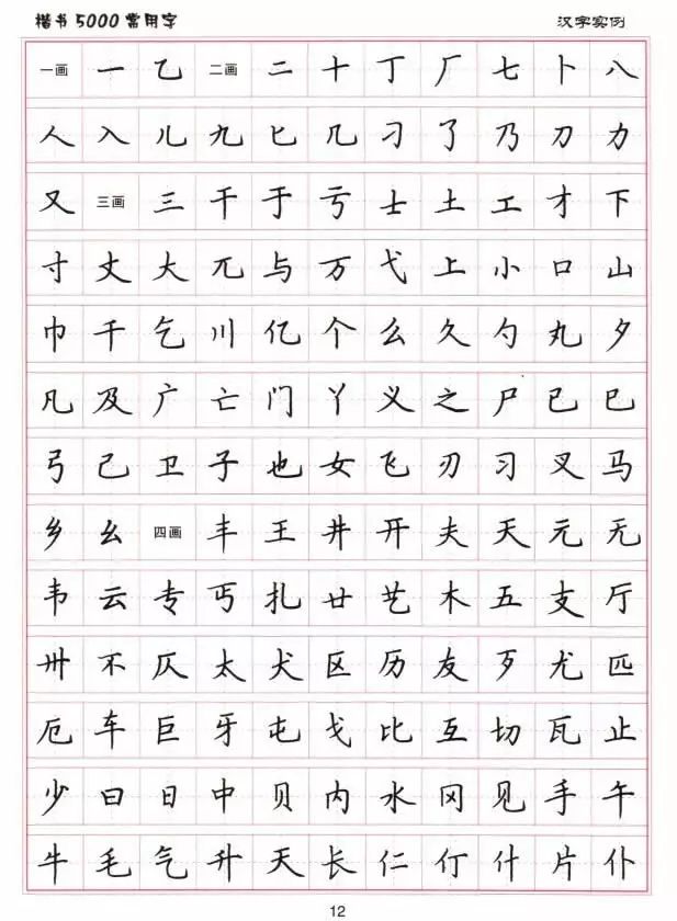 考试书写规范从练字开始附楷书结构30法5000常用字字帖可打印