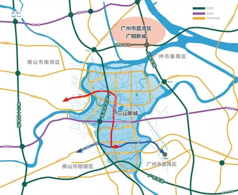 得益于优越的地理区位,三山新城形成了广钢商圈,广州南站商务圈,江南