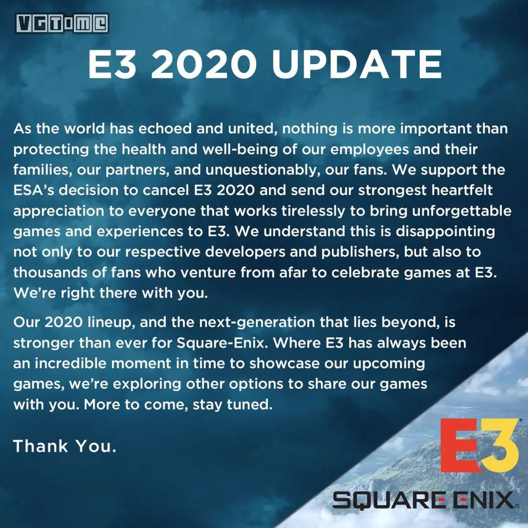 因E3取消，微软育碧等厂商将举办线上发布会