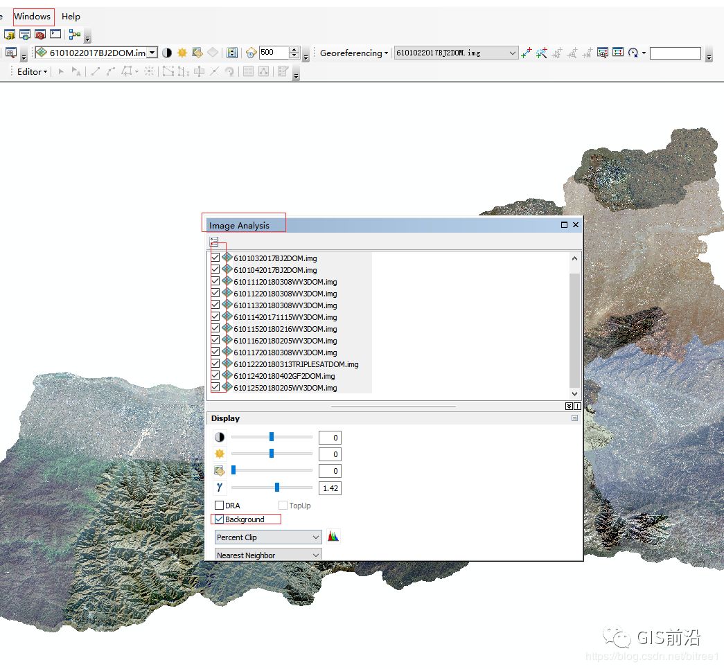 arcgis中影像纠偏配准和转坐标系