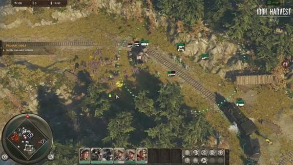 即时战略游戏《钢铁收割》实机演示调集重兵守护列车