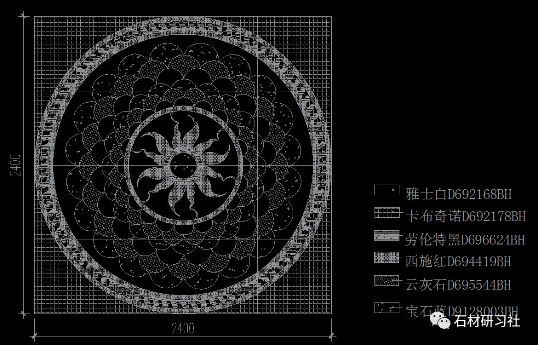 今天小编整理了100种大理石地面拼花cad图供大家学习参考!