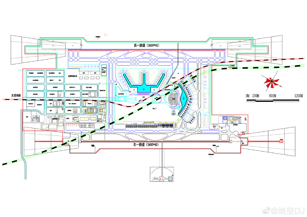 "四型机场"为理念,拟新建西一跑道,长3600米,宽45米,按f类标准建设