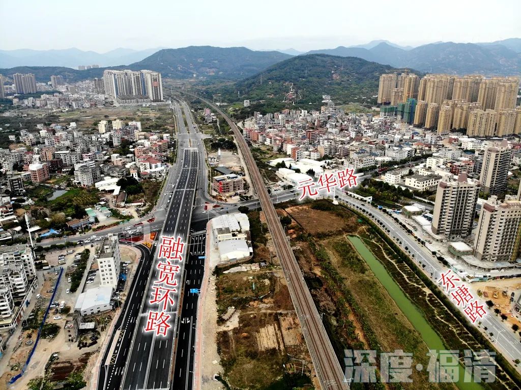 福清环城路最后在建路段航拍