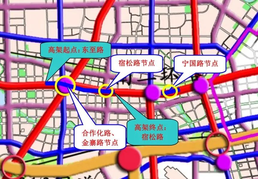 畅通二环工程宿松路段再启新高架,连通合作化路,金寨路高架,南二环