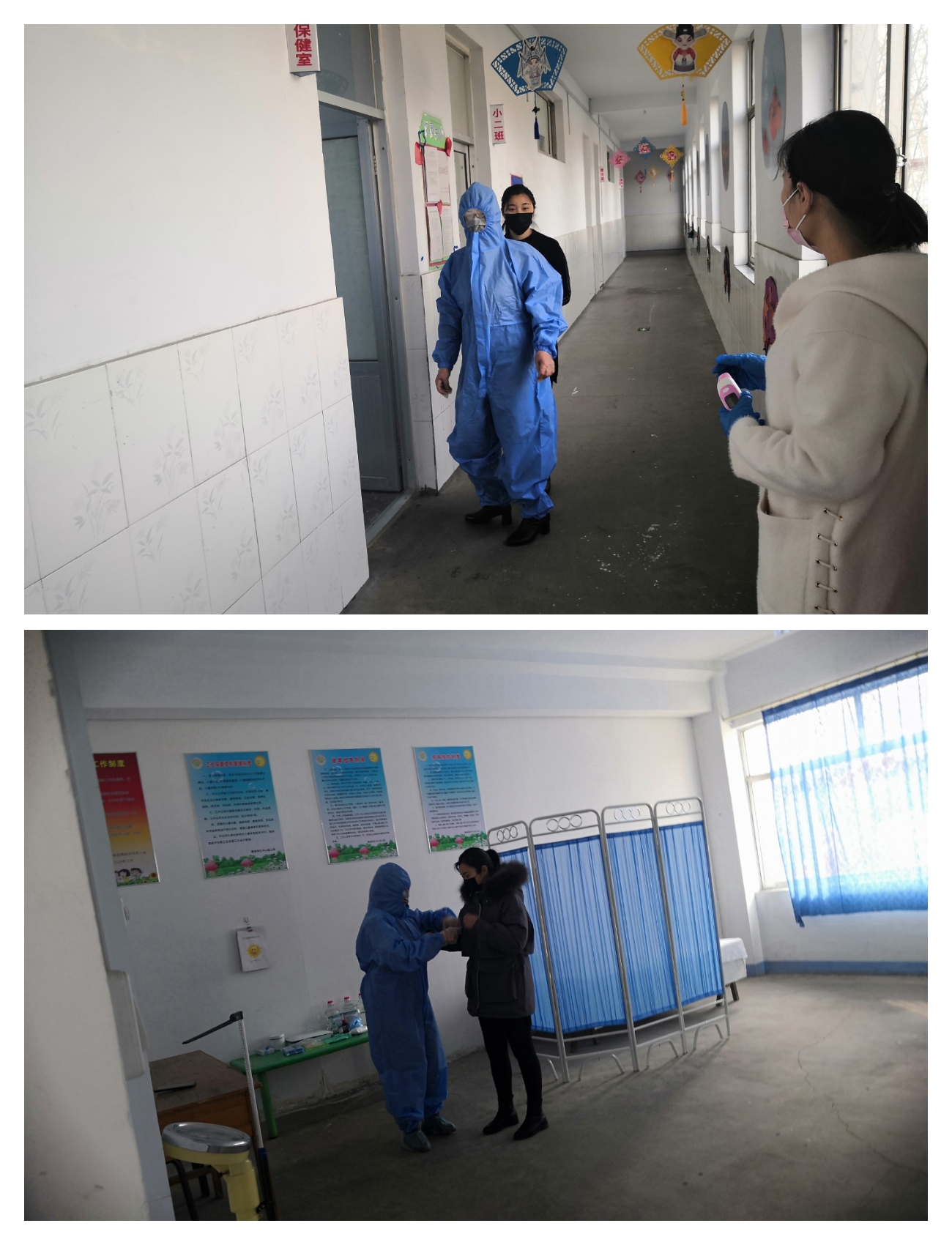 上课中将体温异常幼儿带到隔离室并极速处理