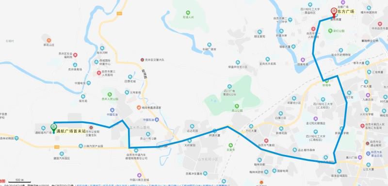 刚刚宣布自贡公交线路又有调整附路线图时间表