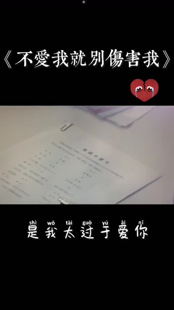 是我太过于爱你,所以你才不珍惜,不爱我就别伤害我