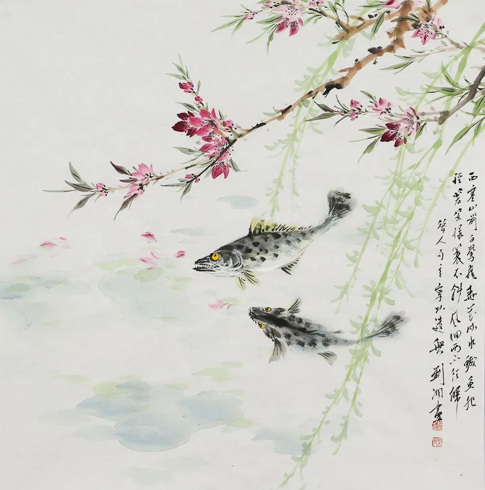 刘阔:桃花流水鳜鱼肥67*67*1刘阔:富贵长春66*33*1中国美术家协会