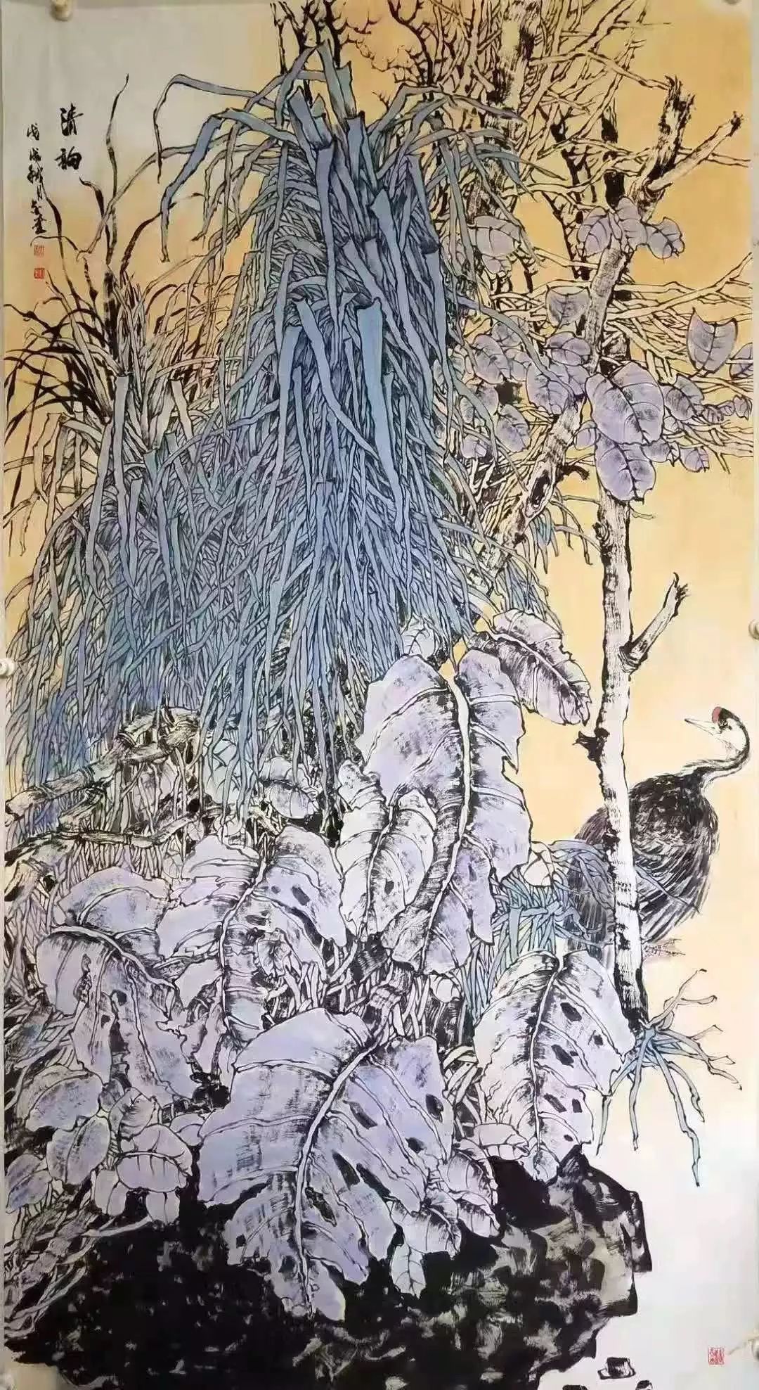 全新精选范画|袁金奎 新写意与泼彩花鸟画长期班(3月21开课)