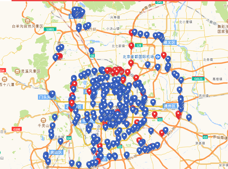 通过一些软件的查询,发现昌平区却是个例外,城区分布不少进京证探头