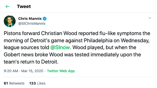 比赛▲第3例感染者无视病情坚持比赛 美媒：NBA恢复时限确定 赛程大幅变化，