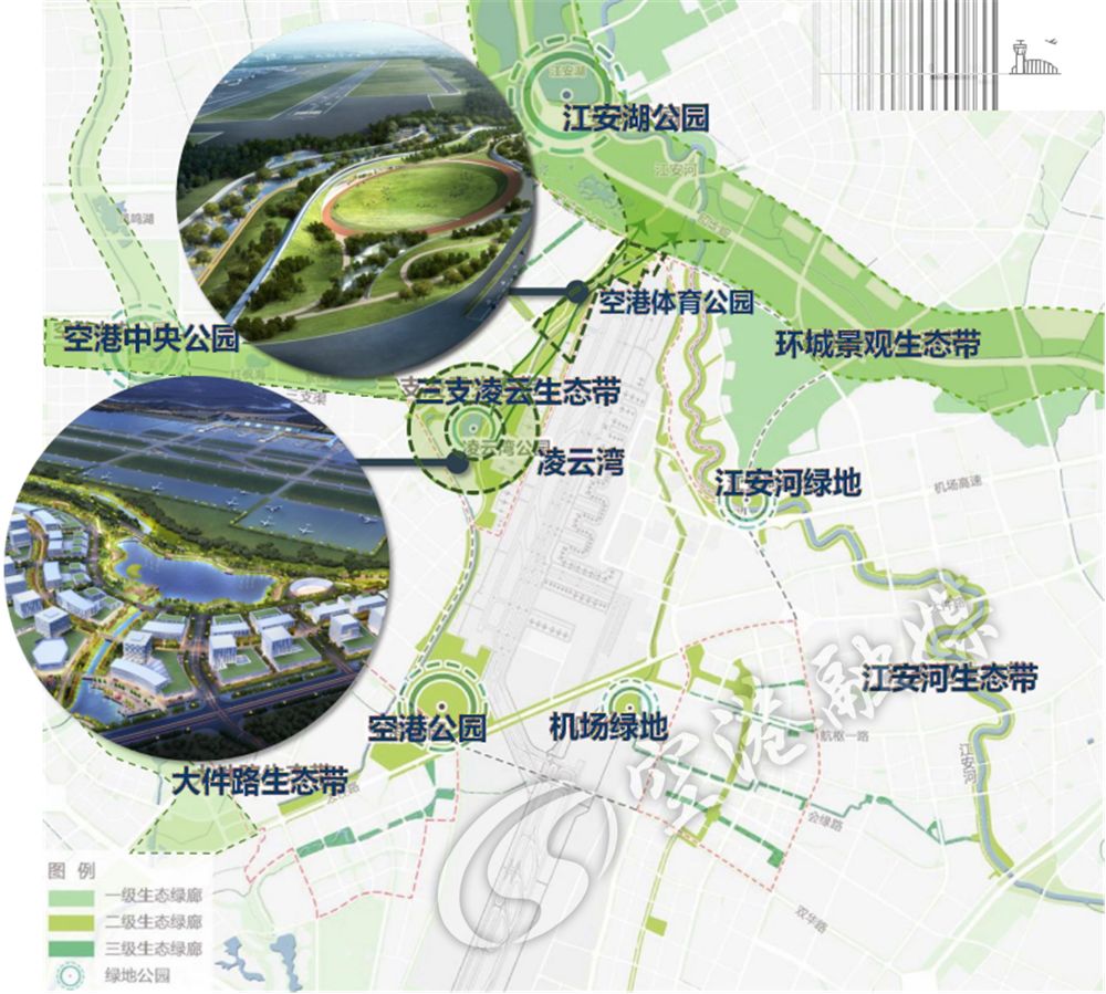 以公园城市建设为引领厚植生态营城理念形成空港公园城市生态架构建成