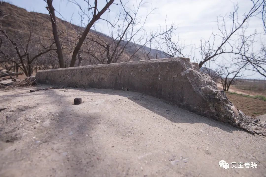 灵宝市孟村村西北黄河滩地的枣林中已经被损毁的隧道遗址.