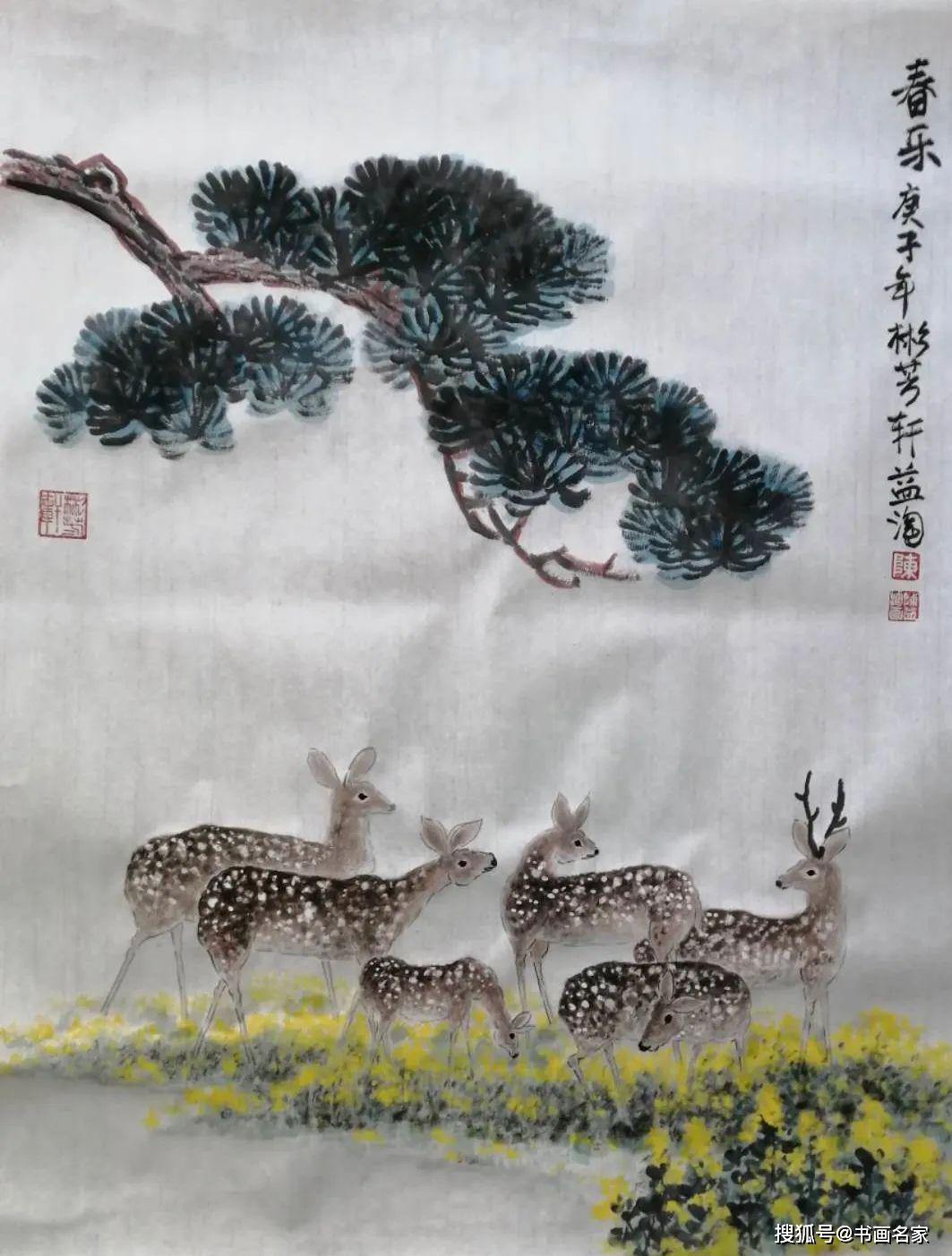 擅长山水画,兼习花鸟走禽,师从著名画家岑学恭,刘啸林,邵仲节,汤祖堃