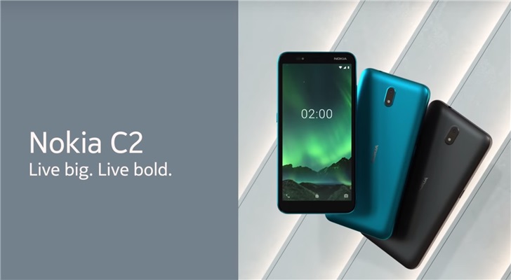 诺基亚C2手机正式发布：紫光四核处理器，5.7英寸HD+屏