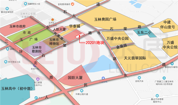 1亿 玉林市城投再揽玉东区2宗商用地块!