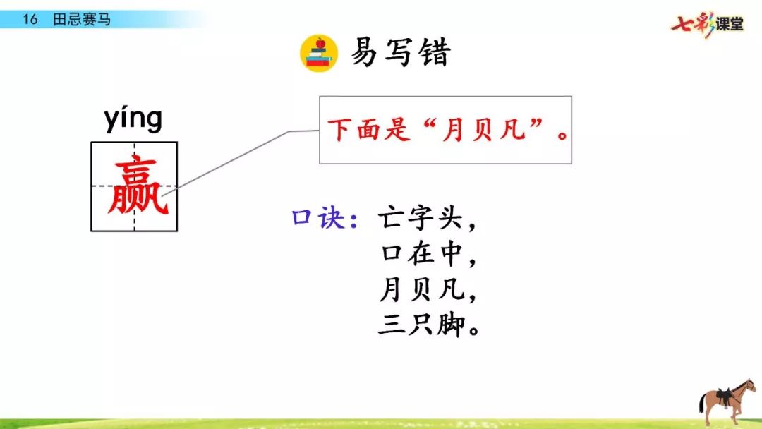 部编版五年级下册第16课《田忌赛马》知识点 图文讲解