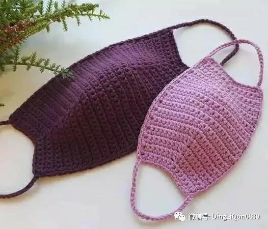 「钩编图解」5款口罩的详细编织方案(中文)