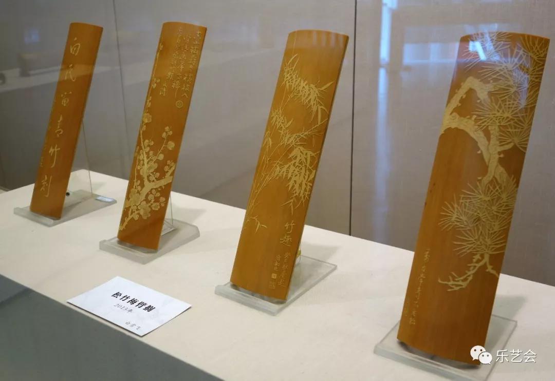 妙手削轻筠白士风白雪飞父女常州博物馆留青竹刻艺术展