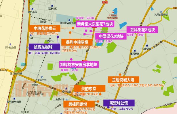 2020沈阳最全买房地图12大热点板块数百楼盘曝光