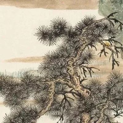 赏画| 吴湖帆《石壁疏松》