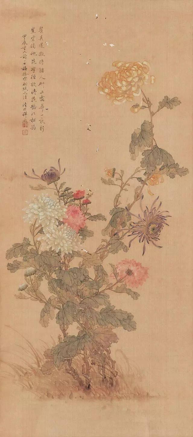 清代女画家恽冰花鸟画作品_南田