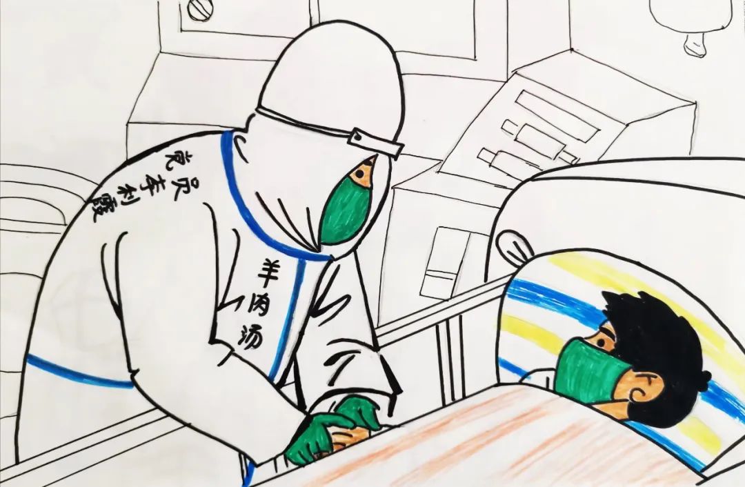 五幅漫画讲述,简医医疗队援助武昌医院ICU的故事 支援武汉