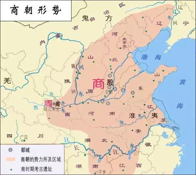 首先,从地图上看,殷商王朝的统治重心偏于中国的东部,因此它与东夷近