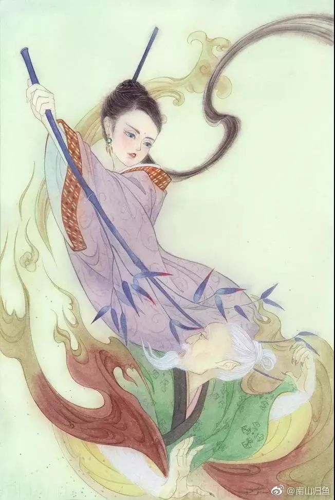 她的水彩插画诠释了什么叫神仙画画极致的古韵之美