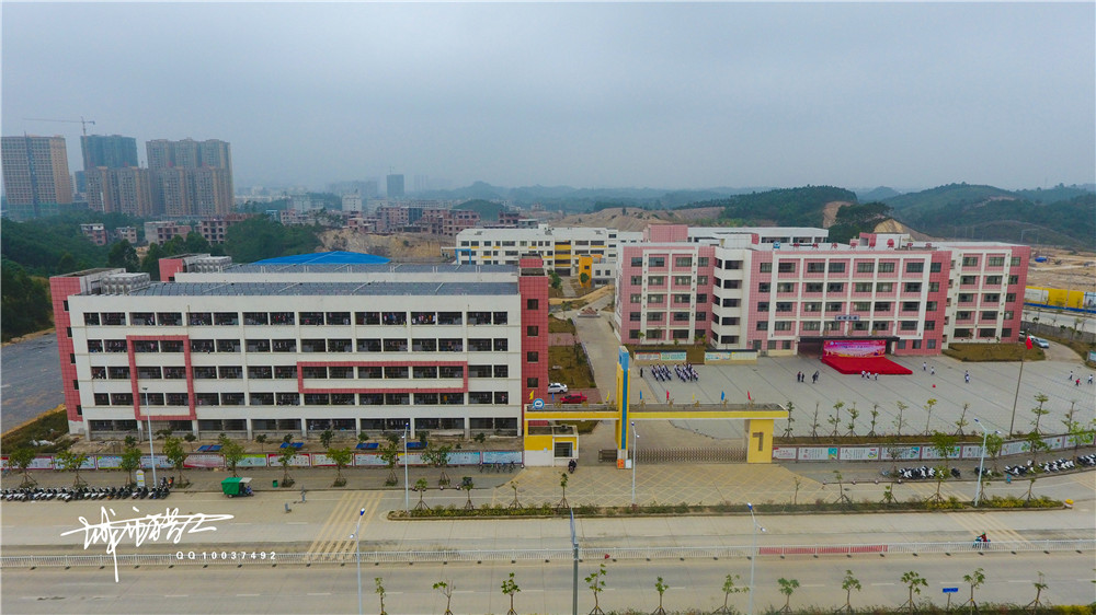 鸟瞰防城港第六十一集航拍防城港市第五中学