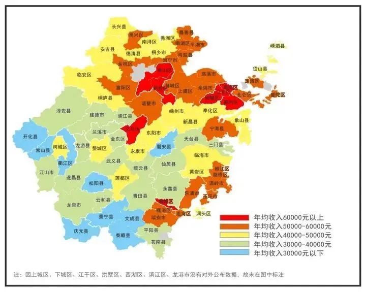 2019年浙江人均收入地图出炉!其中瑞安.