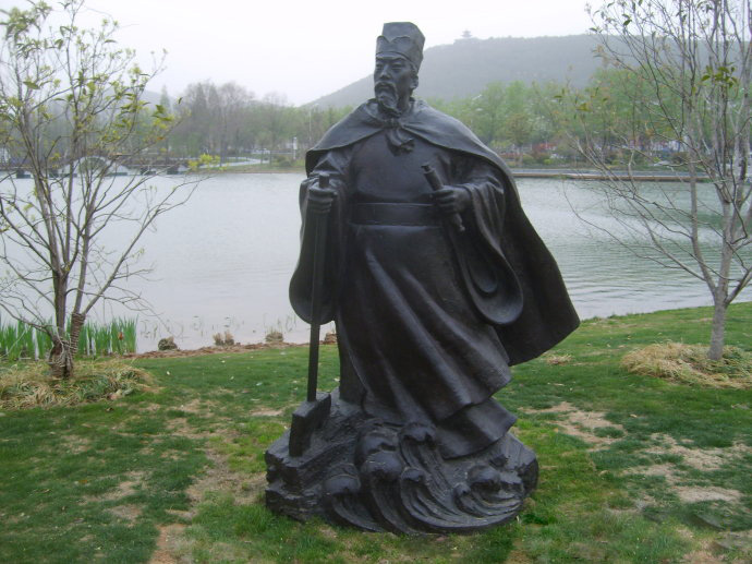 1 12 刘邦萧何雕像,历史名人雕塑,人物雕像定制 徐偃王雕像,历史名人