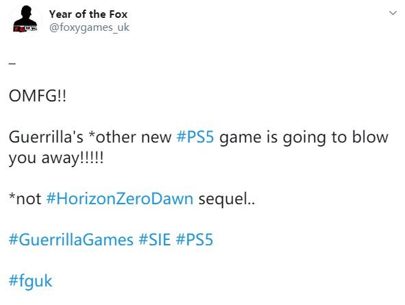 Guerrilla或正打造一款PS5新作并不是《地平线：黎明时分2》