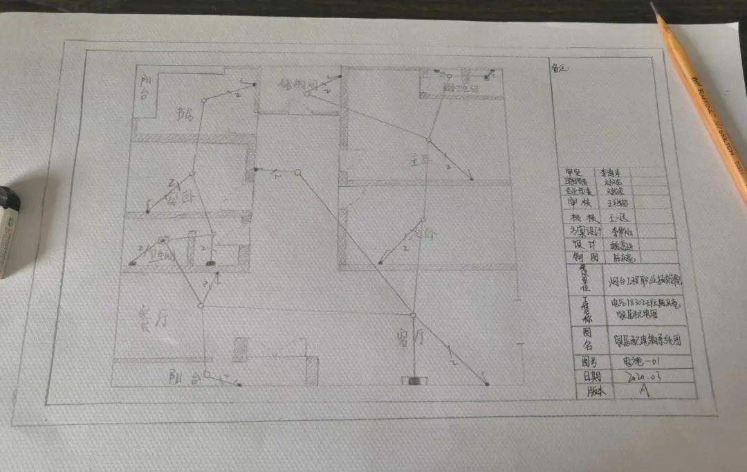 进行手绘工程图纸的练习,同时也辅导配置电脑的学生进行电气cad练习