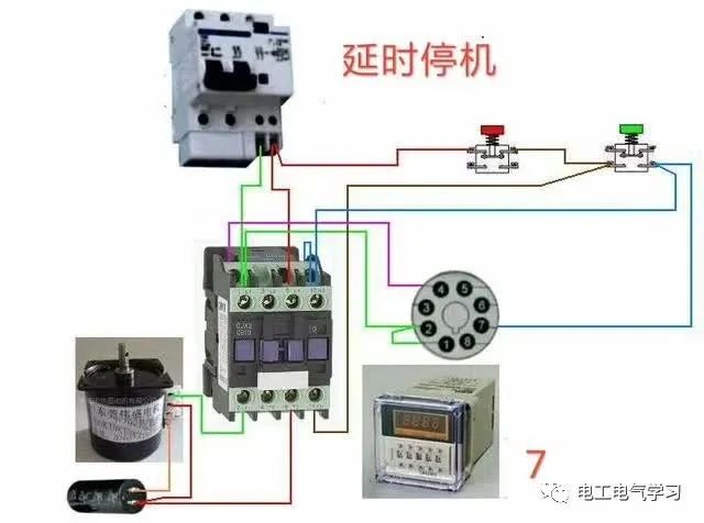 常用交流接触器实物接线彩图,简单明了,一目了然,建议