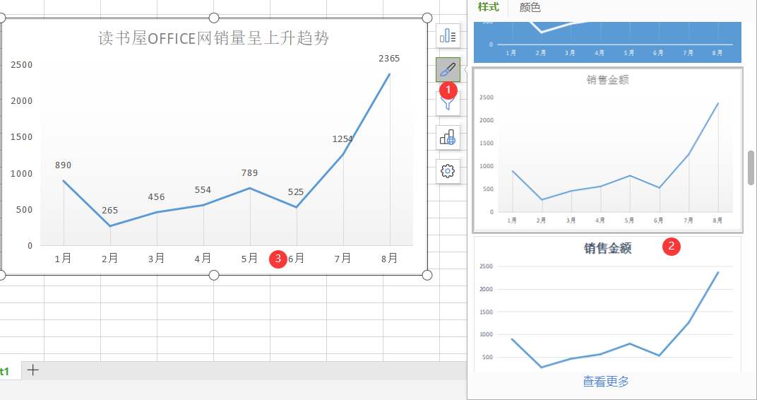 wps表格插入制作折线图表教程