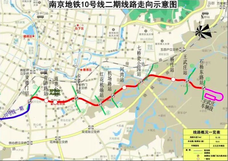 南京发改委批复南京地铁10号线