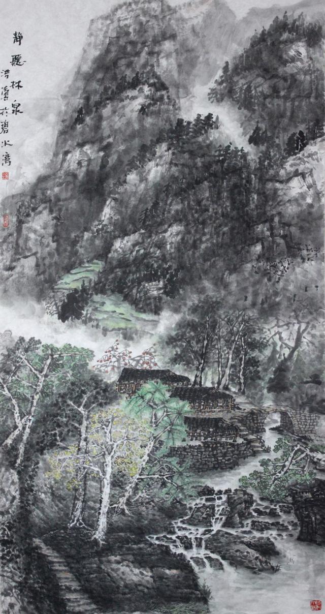 洪涛最具潜力山水画家作品欣赏